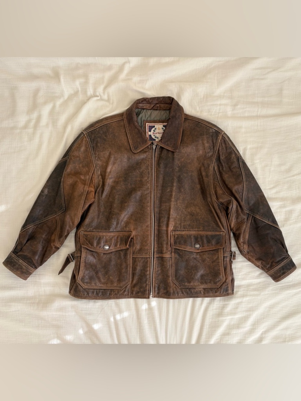 Vintage Brown Leather Jacket
